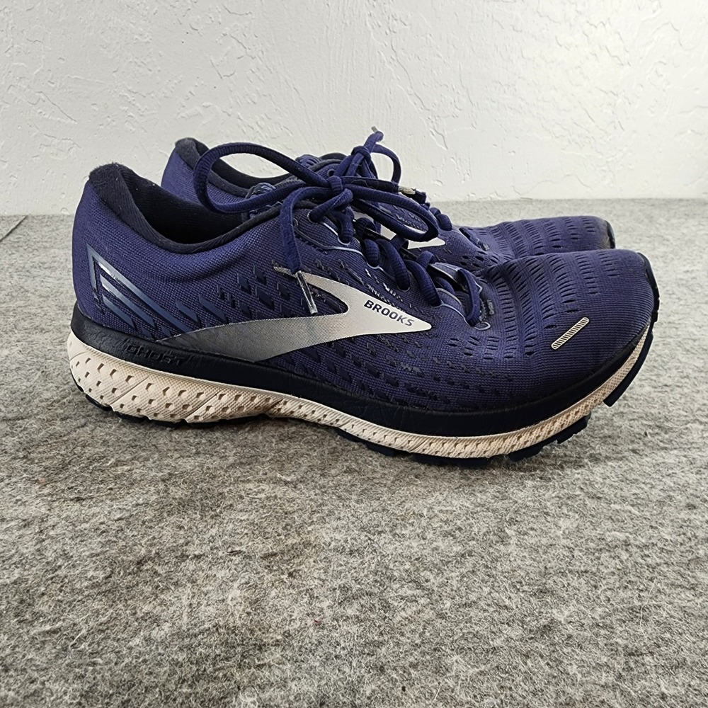 Brooks Ghost 13 Navy Blue Road Running Shoes Cushioned Mens Size 9.5